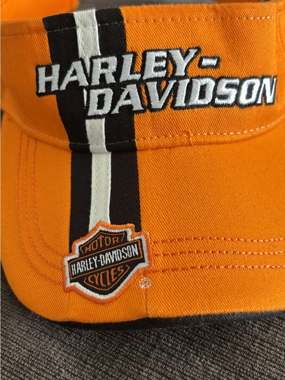 Harley-Davidson Bright Orange Visor with Black Trim